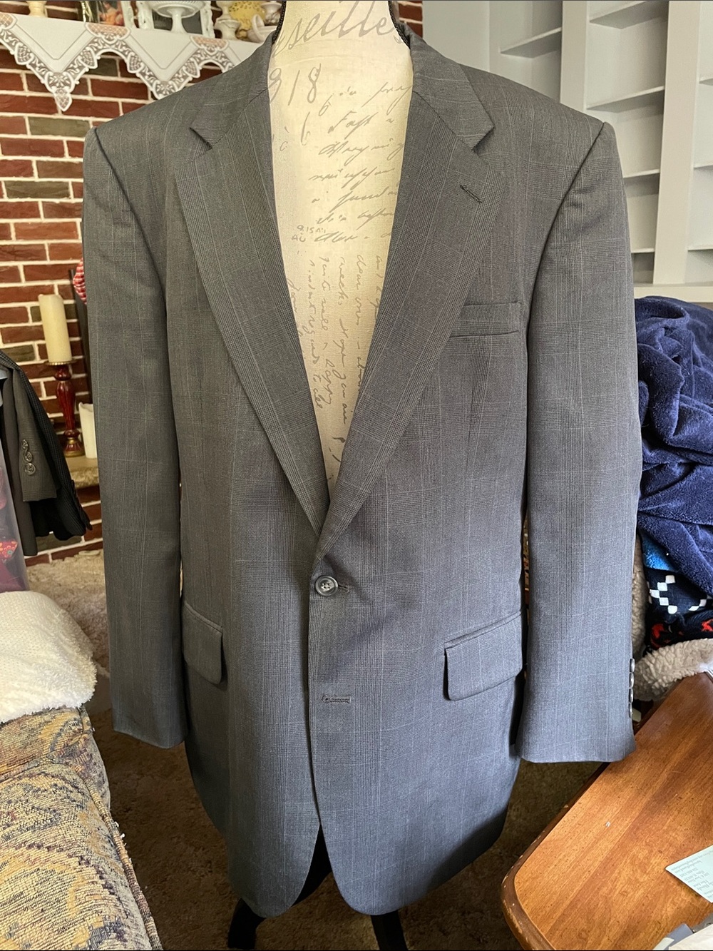 Stafford Gray Pinstripe Single-Breasted Sport Coat